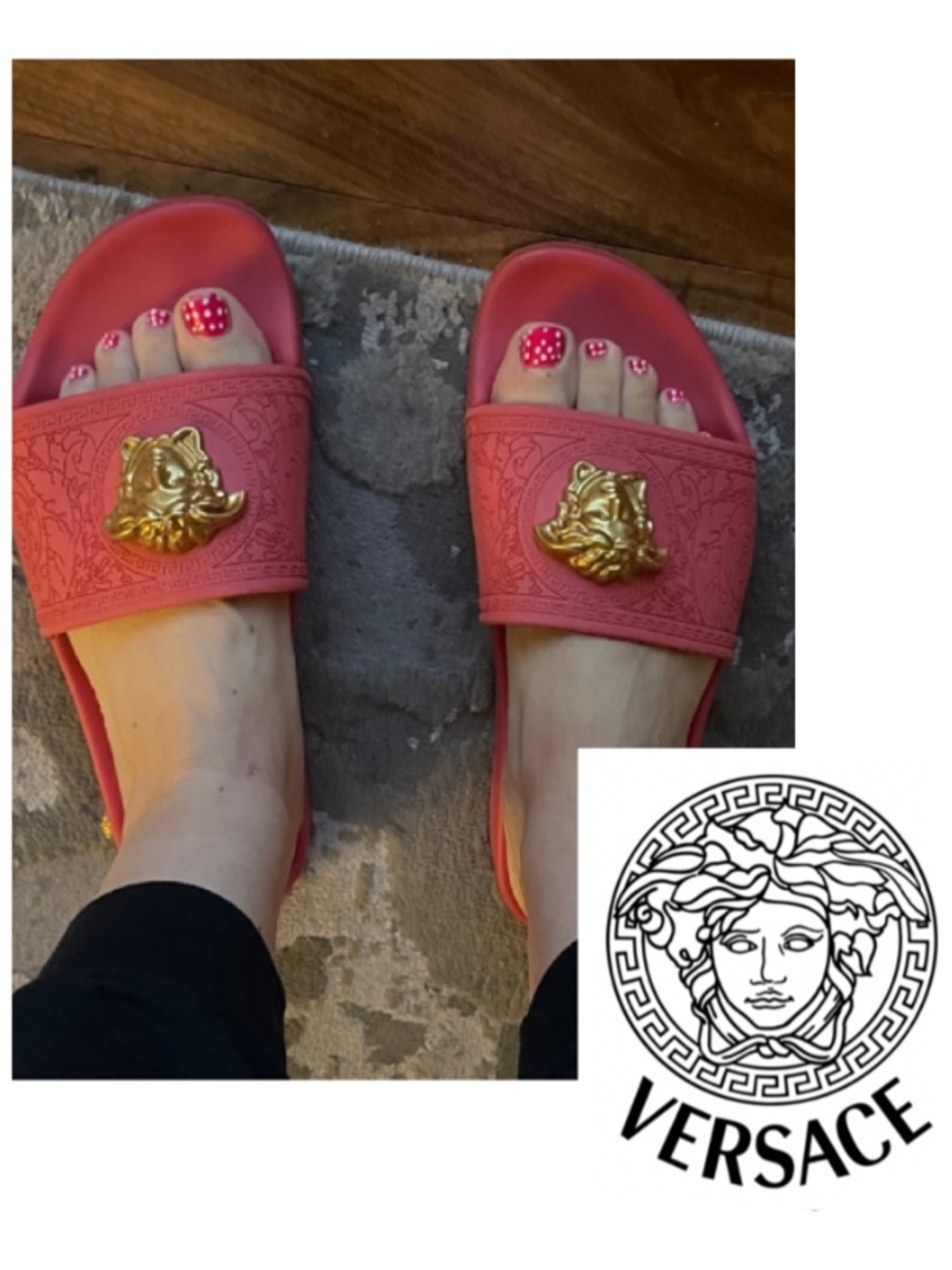 Versace Palazzo Slides in ‘flamingo pink’ (38)